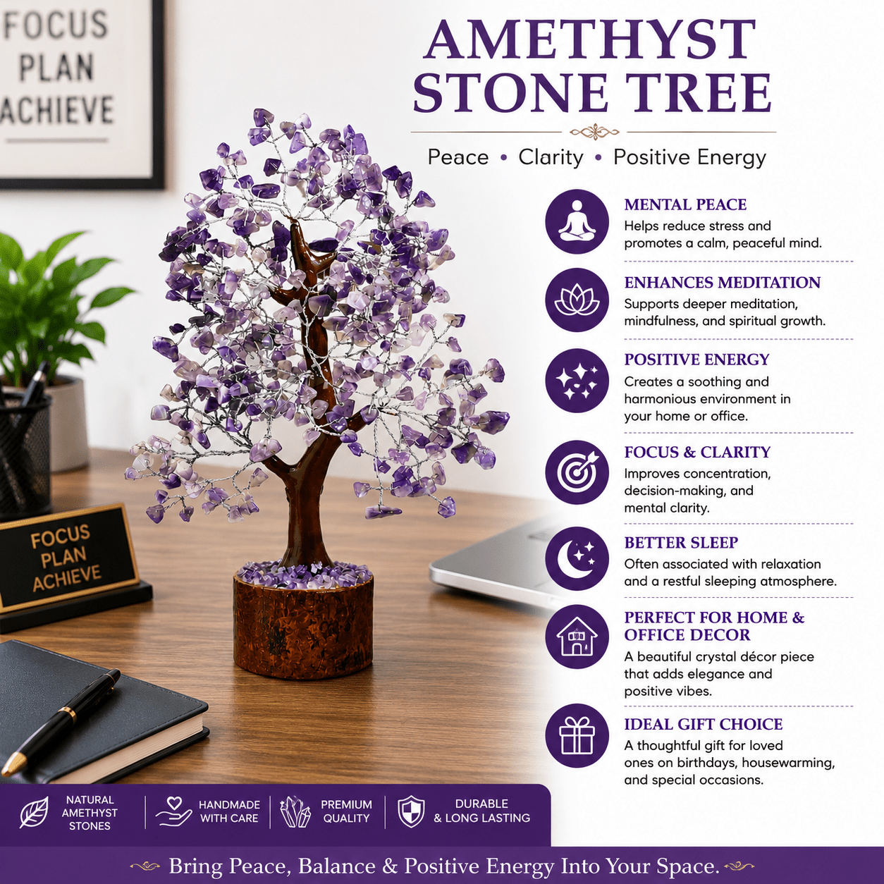 Amethyst Crystal Tree – Calmness, Clarity & Positive Energy - Image 4