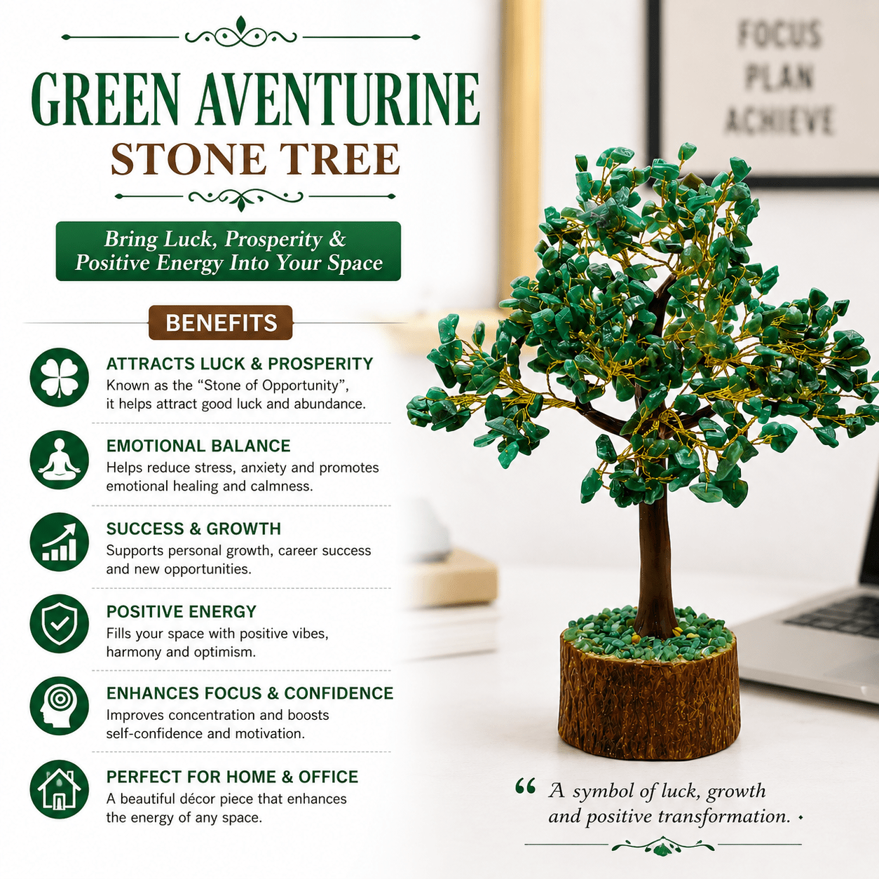 Green Aventurine Crystal Tree – A Symbol of Luck, Growth & Prosperity - Image 4