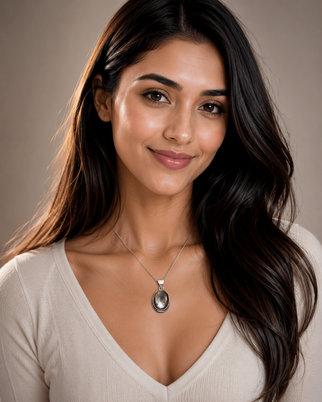 Natural Pyrite Stone Oval Pendant – Premium Silver-Bezel Metallic Gemstone Pendant - Image 3