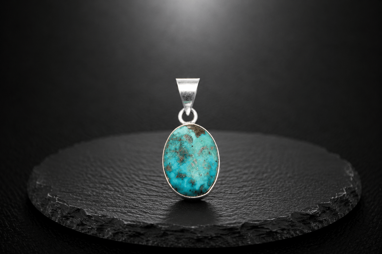 Natural Firoza Stone Pendant – Premium Turquoise Gemstone Pendant for Luck & Protection