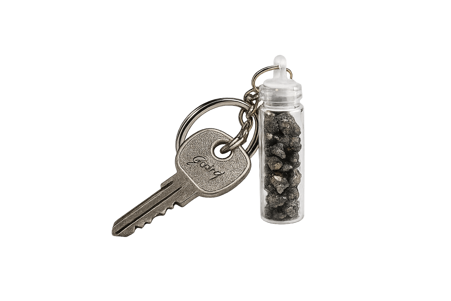 Pyrite Stone Bottle Keychain – Abundance, Confidence & Positive Energy - Image 5