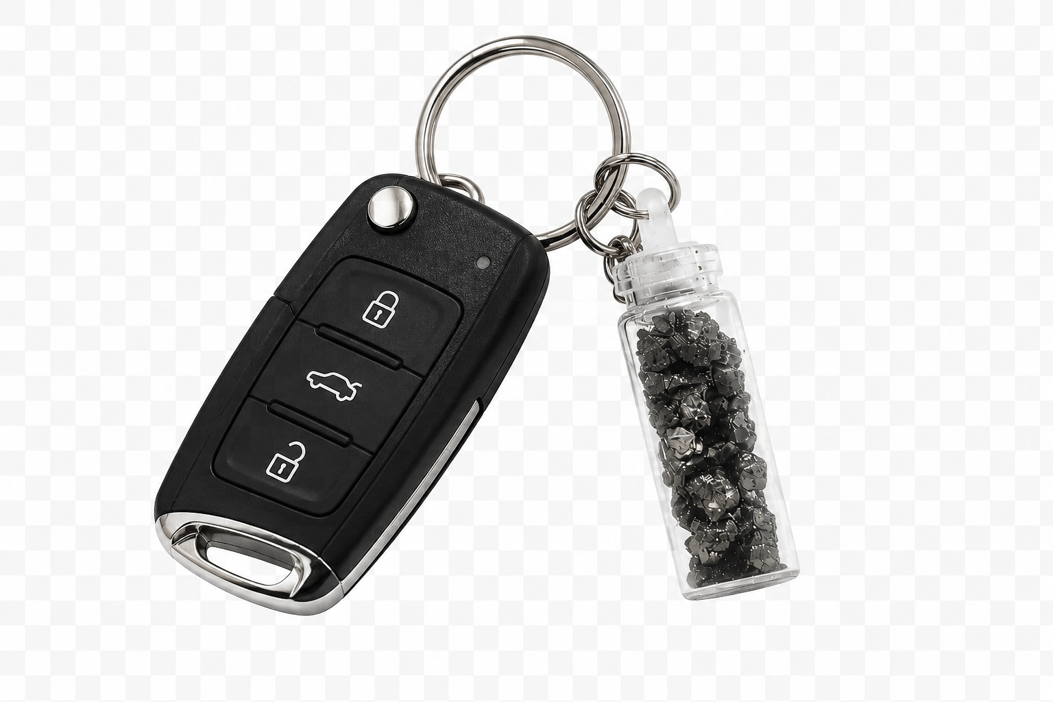 Pyrite Stone Bottle Keychain – Abundance, Confidence & Positive Energy - Image 6