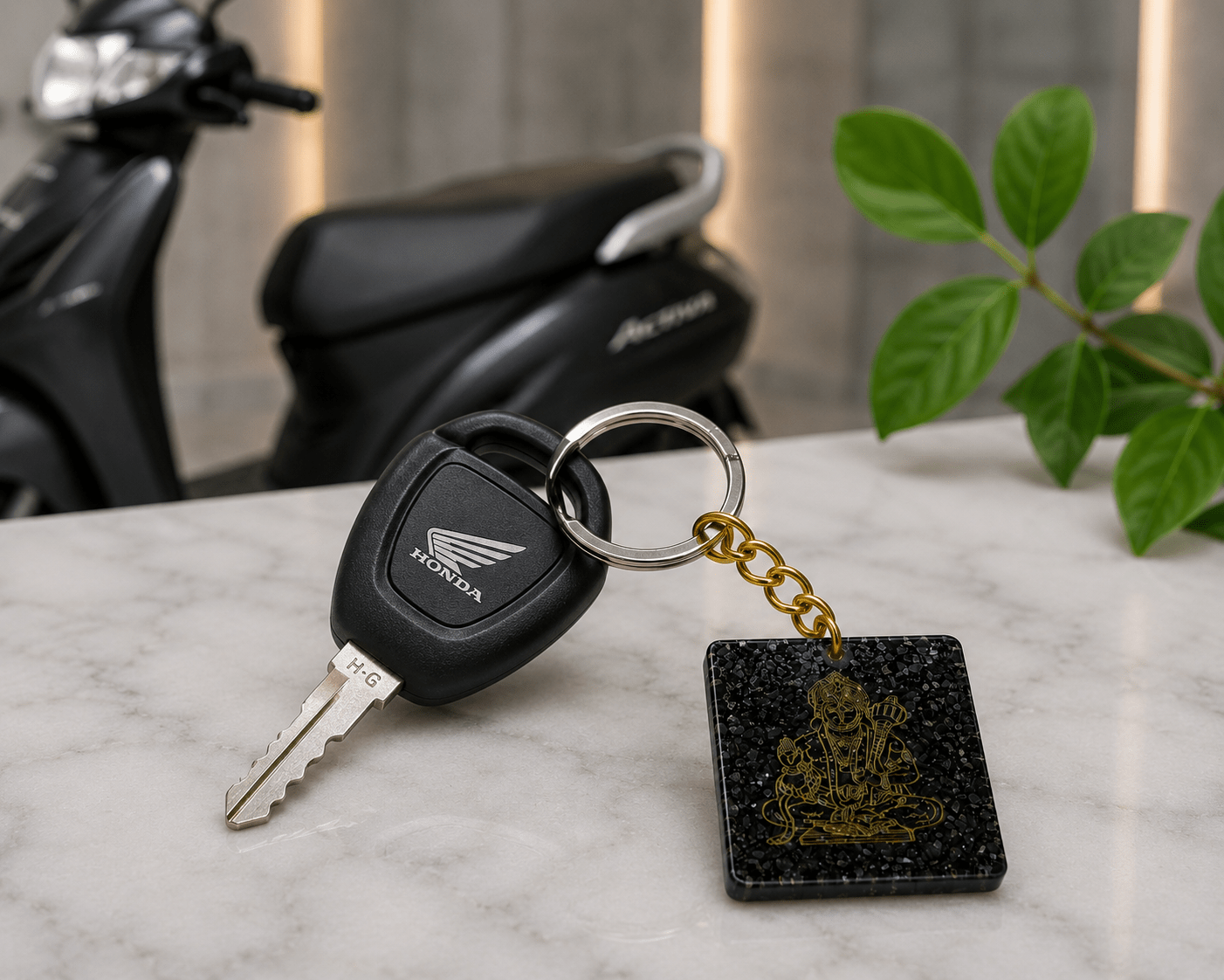 Pyrite Stone Hanuman Keychain – Strength, Protection & Prosperity - Image 7