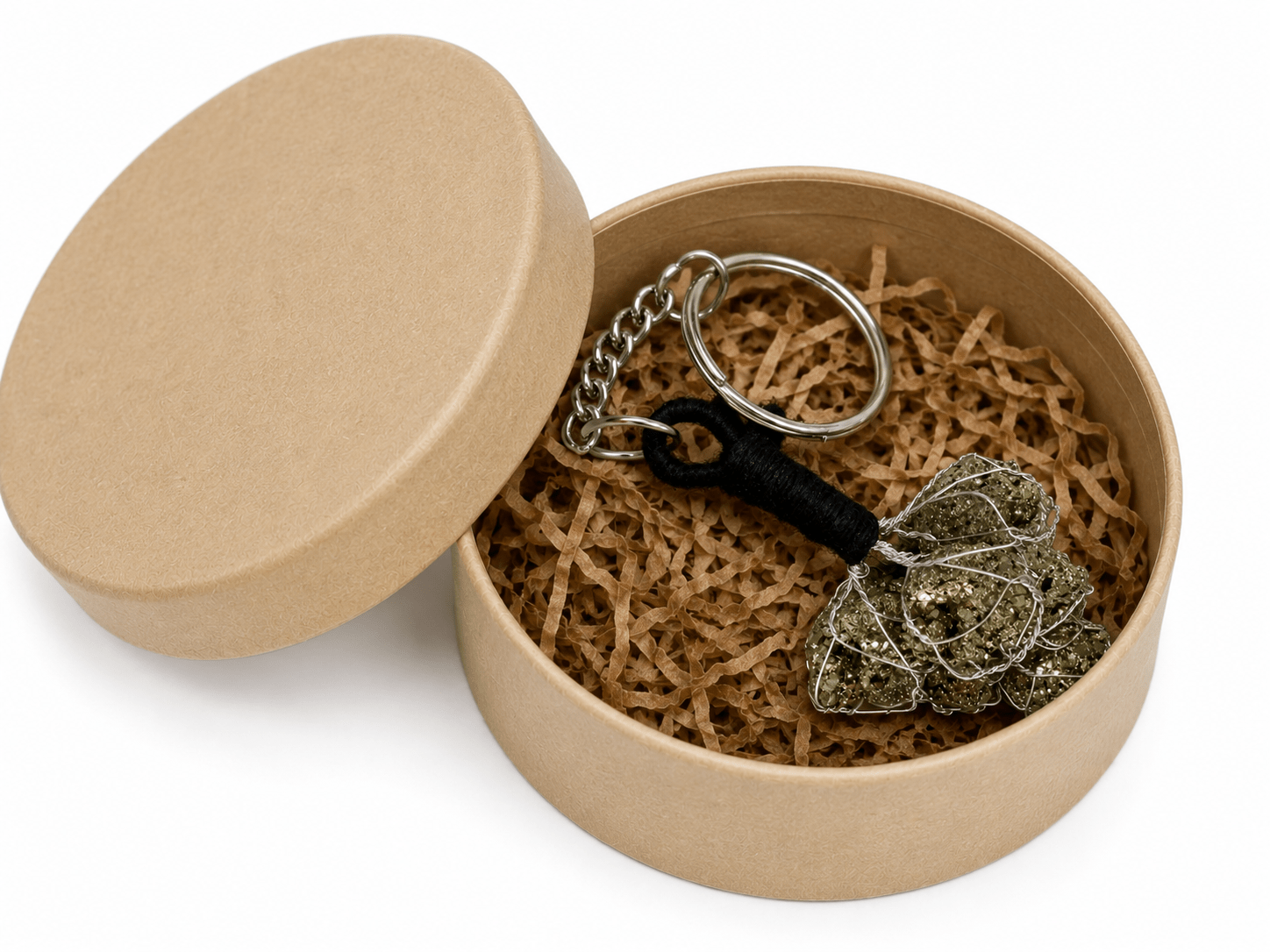 Natural Raw Pyrite Keychain – Symbol of Wealth, Confidence & Protection - Image 5