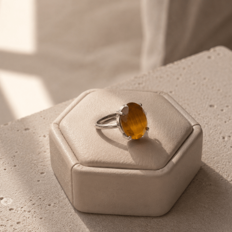 Tiger Eye Stone Ring - The Ultimate Shield of Courage & Focus