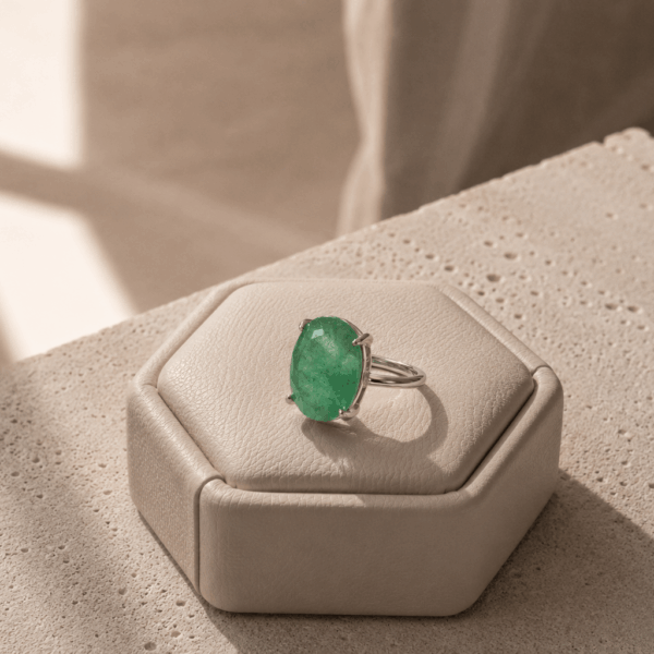 Natural Green Aventurine Ring – Stone of Opportunity, Luck & Abundance