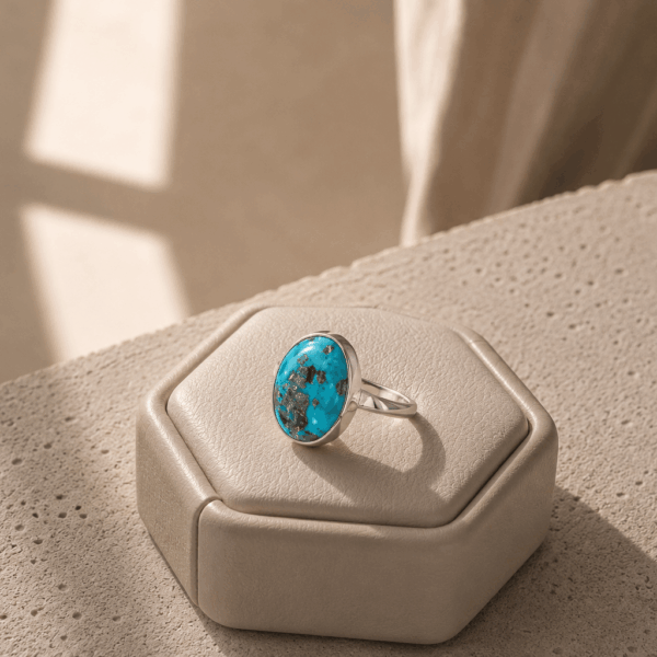 Natural Firoza Stone Ring – Premium Turquoise Gemstone of Protection & Luck