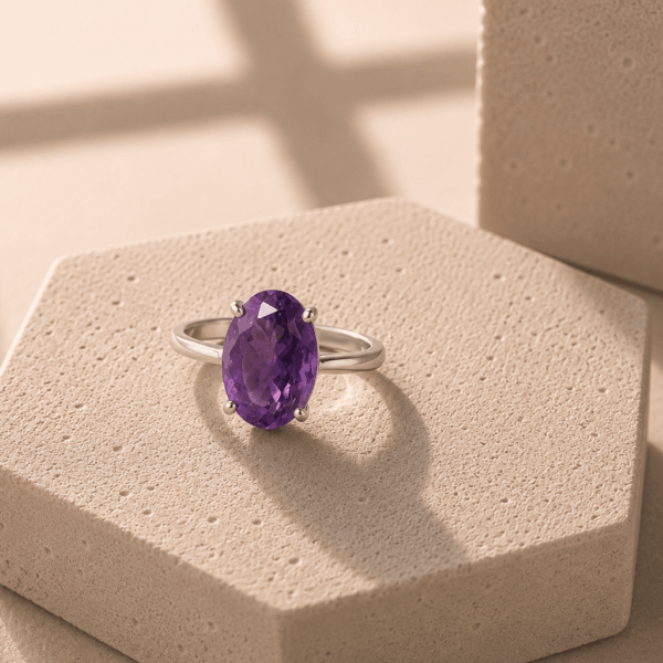 Elegant Amesthyst Ring – Timeless Beauty & Calming Energy