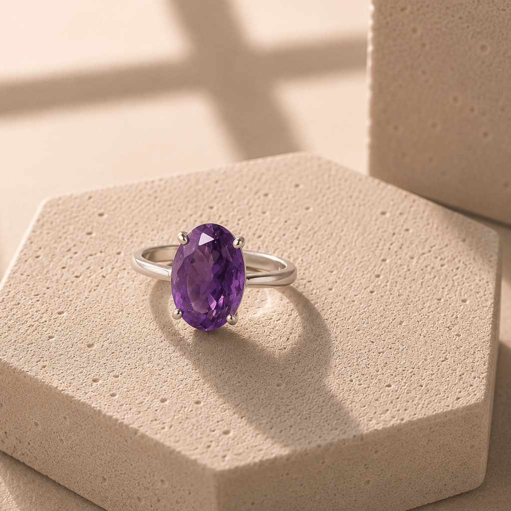 Elegant Amesthyst Ring – Timeless Beauty & Calming Energy