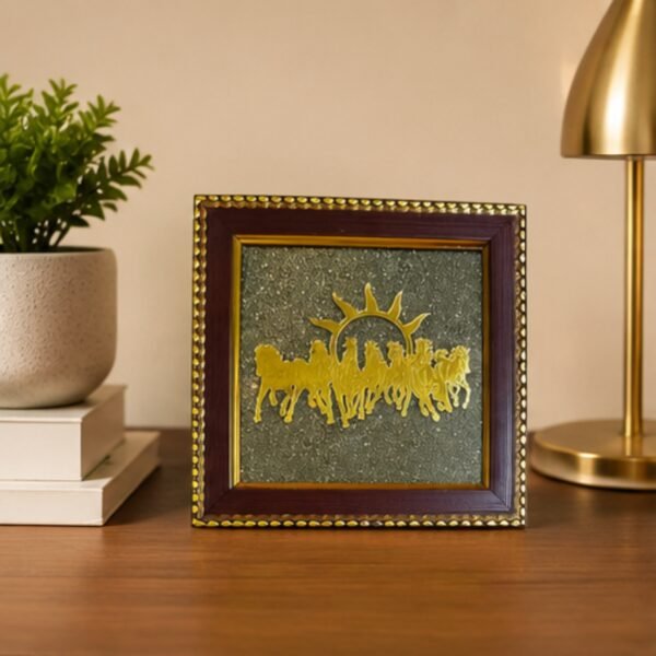The Ultimate Stone of Abundance: Raw Pyrite Decor Frame (19x19cm)