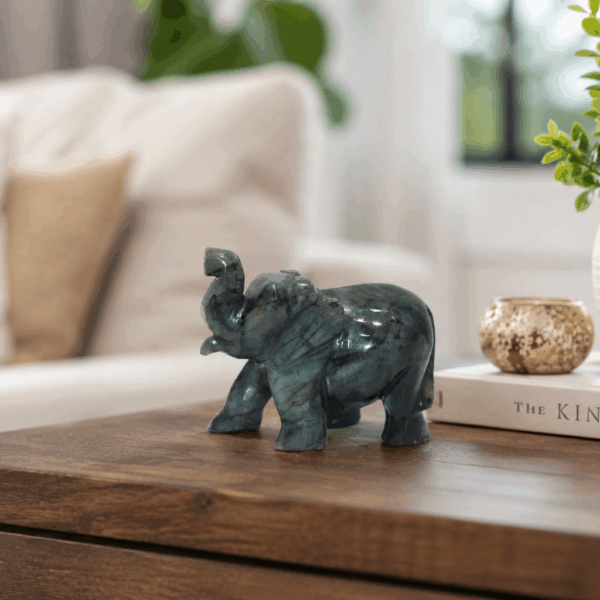 Labradorite Elephant – A Symbol of Wisdom, Protection & Positive Energy