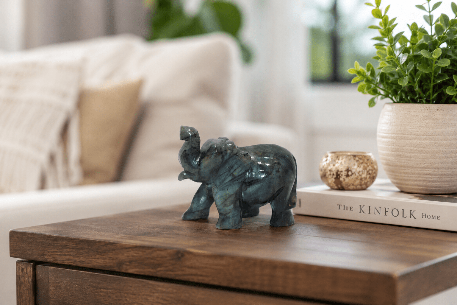 Labradorite Elephant – A Symbol of Wisdom, Protection & Positive Energy