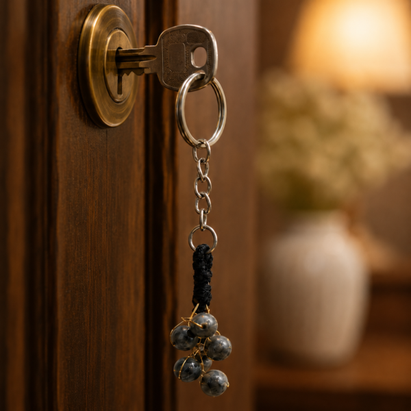 Pocket-Sized Power: Genuine Raw Pyrite Wealth Keychain
