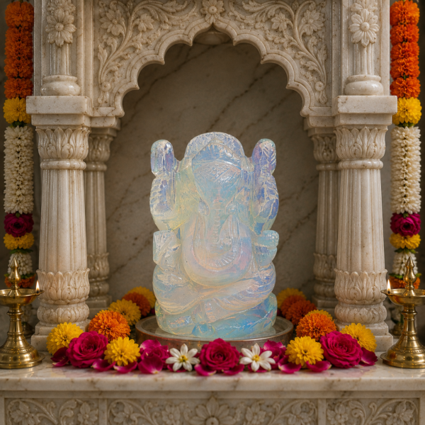 Clear Quartz Ganesh Murti – Divine Clarity, Positivity & Prosperity