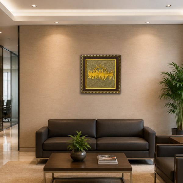 Raw Pyrite 7 Horses Frame – The Ultimate Vastu & Prosperity Decor