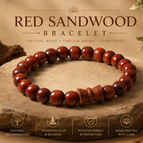 Red Sandalwood Bracelet: Harness Strength, Confidence, and Radiant Energy