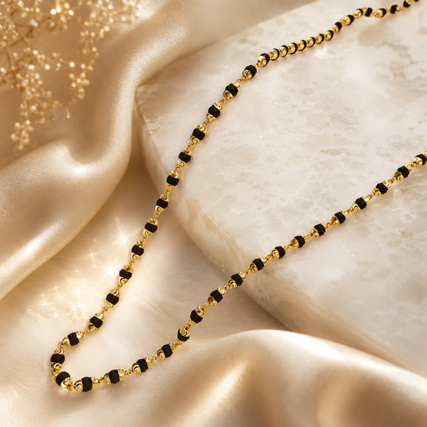 German Gold Capped Karungali Mala: Divine Power and Protection Wrapped in Royal Elegance