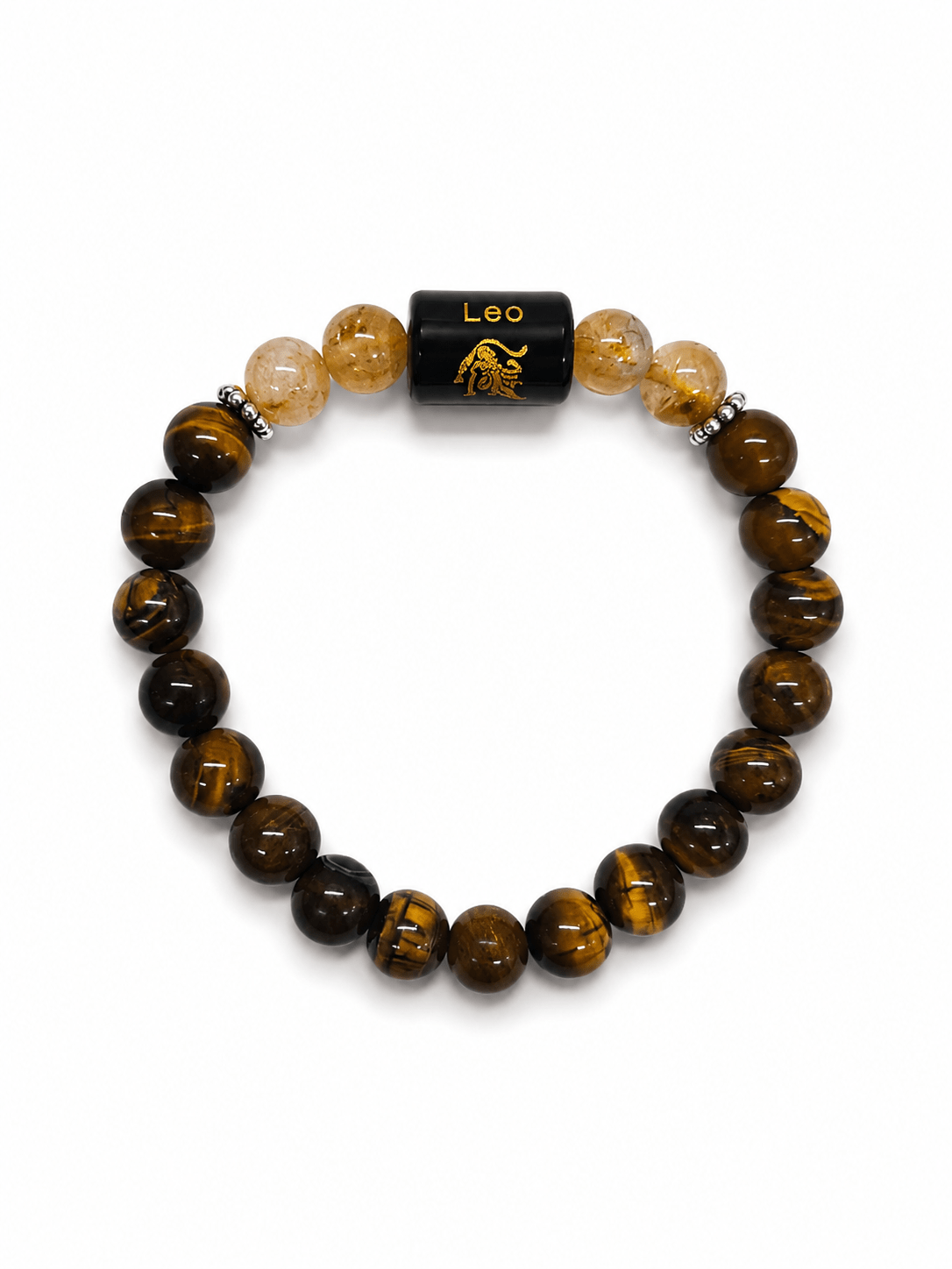 Leo Zodiac Bracelet – Tiger Eye & Citrine - Image 4