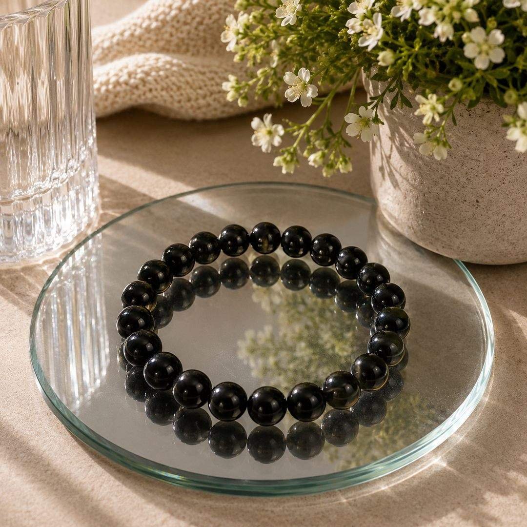 Natural Black Tourmaline Bracelet – Protection, Grounding & Inner Strength - Image 2