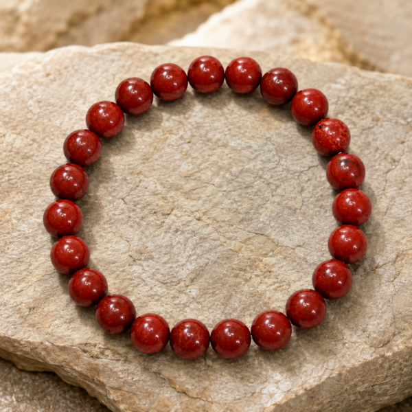Natural Red Jasper Bracelet | Grounding Energy, Endurance & Protection