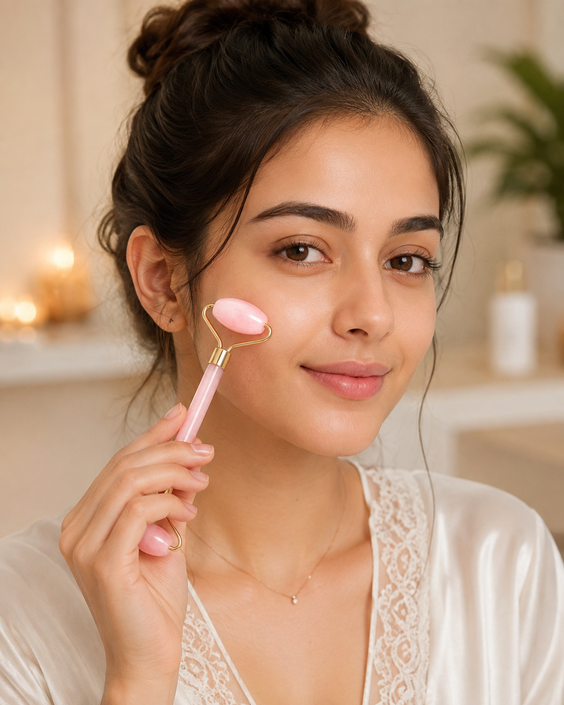 Rose Quartz Face Roller & Gua Sha Set – Your Daily Ritual for Naturally Radiant Skin - Image 2