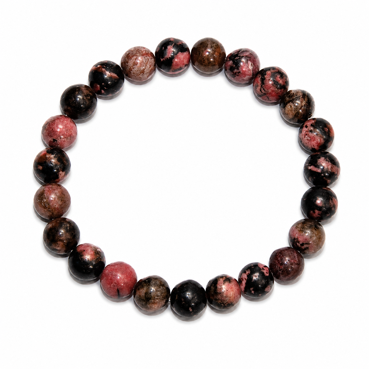 Natural Rhodonite Beaded Bracelet | Compassion, Emotional Healing & Forgiveness - Image 4
