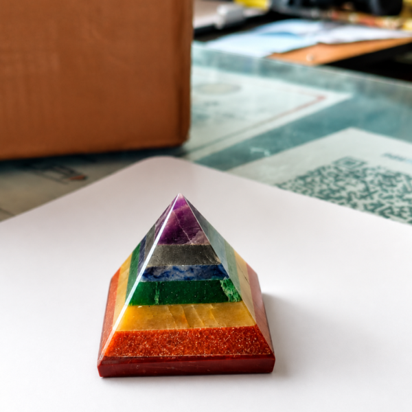 Align Your Chakras & Shield Your Home: Handcrafted Seven Chakra Energy Pyramid