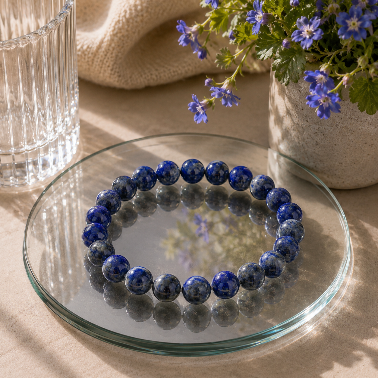 Natural Lapis Lazuli Bracelet | Wisdom, Intuition & Inner Truth