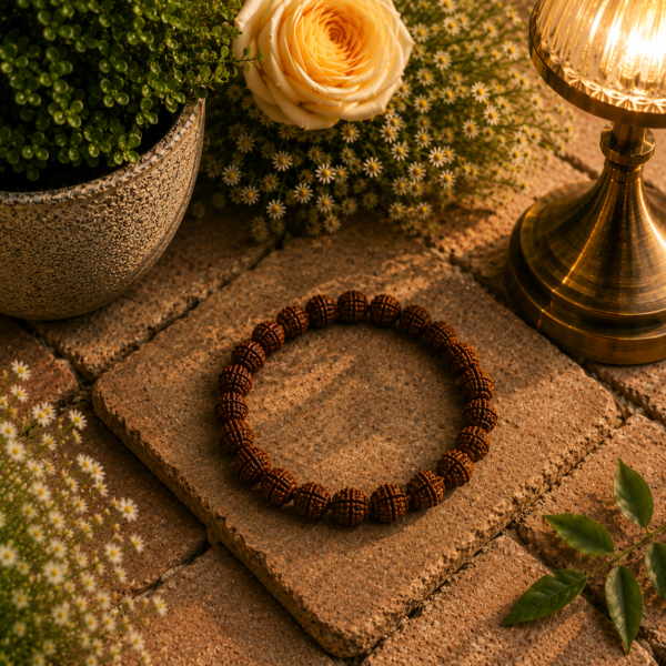 Authentic Natural Rudraksh Bracelet | Spiritual Protection, Peace & Energy Balance